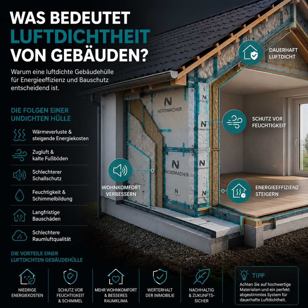 Was bedeutet Luftdichtheit von Gebäuden?