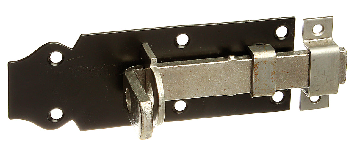 Schlossriegel blau verzinkt Platte Schlaufe 120 mm