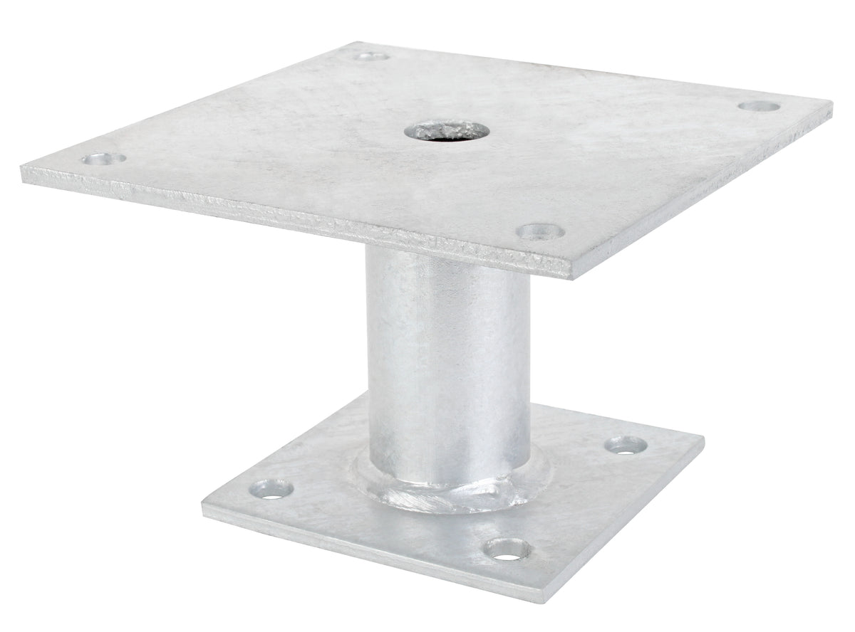 Pfostenträger feuerverzinkt zum Aufschrauben Ø42/150x100mm