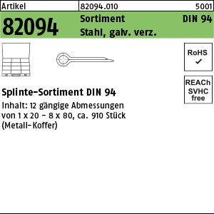 DIN 94 Sortiment Splinte Stahl galvanisch verzinkt - Sortimente Splinte (Sortiment)