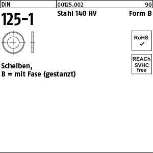 DIN 125 Stahl HV B 4, 3 - Scheiben