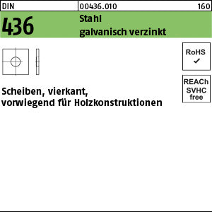 DIN 436 Stahl galvanisch verzinkt - Scheiben