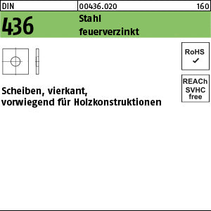 DIN 436 Stahl feuerverzinkt - Scheiben