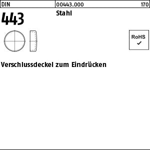 DIN 443 Stahl B - Verschlußdeckel