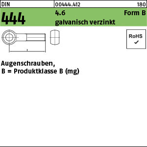 DIN 444 4.6 BM galvanisch verzinkt - Augenschrauben