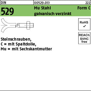 DIN 529 Mutter Stahl CM galvanisch verzinkt - Steinschrauben