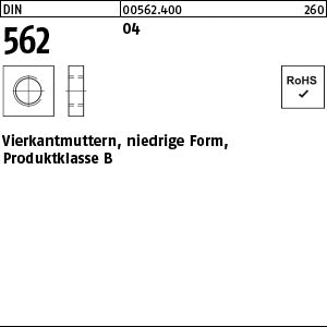 DIN 562 04 - Vierkantmuttern