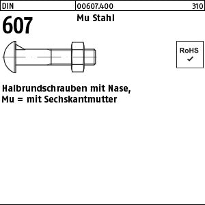 DIN 607 Mutter - Halbrundschrauben