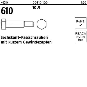 DIN 610 10.9 - Sechskant-Paßschrauben