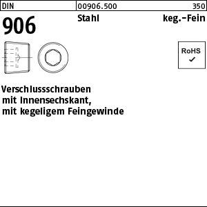 DIN 906 Stahl - Verschlußschrauben
