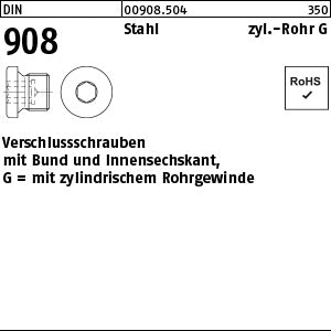 DIN 908 Stahl G 1/8 A - Verschlußschrauben