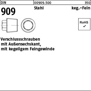 DIN 909 Stahl - Verschlußschrauben