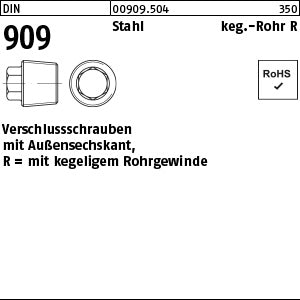 DIN 909 Stahl R 1/8 - Verschlußschrauben