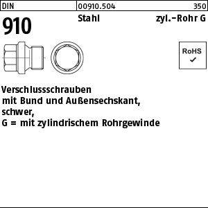 DIN 910 Stahl G 1/8 A - Verschlussschrauben