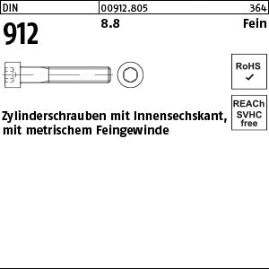 DIN 912 8.8 x 12 - Zylinderschrauben