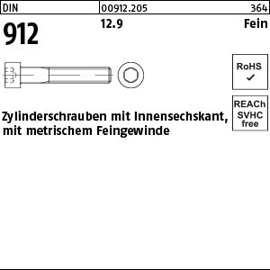DIN 912 12.9 x 20 - Zylinderschrauben
