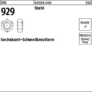 DIN 929 Stahl - Sechskant-Anschweißmu.