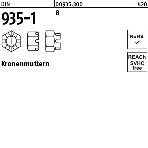 DIN 935 -1 8 SW 19 - Kronenmuttern