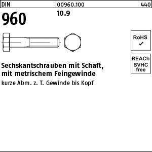 DIN 960 10.9 x 30 - Sechskantschrauben
