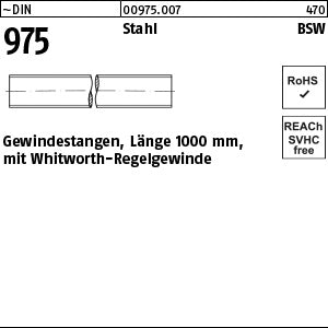 DIN 975 Stahl WW 1/2 - Gewindestangen - Länge 1,00 m