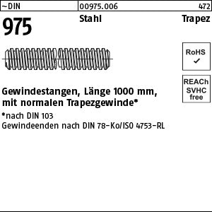 DIN 975 Stahl TR - Gewindestangen - Länge 1,00 m