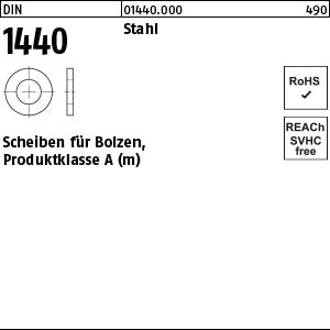 DIN 1440 Stahl - Scheiben für Bolzen