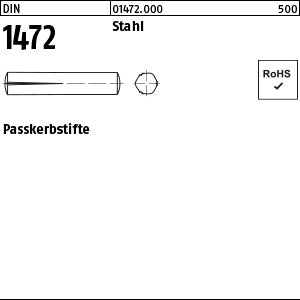 DIN 1472 Stahl - Paßkerbstifte