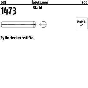 DIN 1473 Stahl - Zylinderkerbstifte