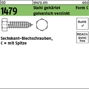 ISO 1479 Stahl -C galvanisch verzinkt passiviert - Blechschrauben