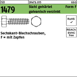 ISO 1479 Stahl -F galvanisch verzinkt passiviert - Blechschrauben