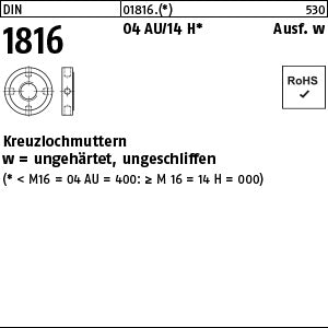 DIN 1816 04 Au - Kreuzlochmuttern