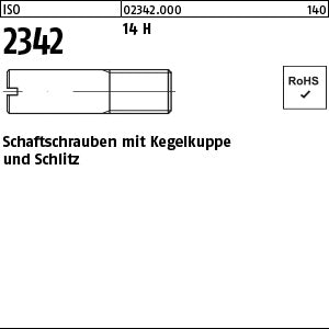 ISO 2342 14 H - Schaftschrauben mit Schlitz