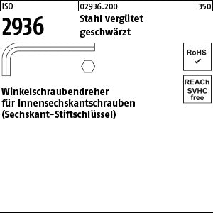 ISO 2936 Stahl SW 0, 7 vergütet - Winkelschraubendreher