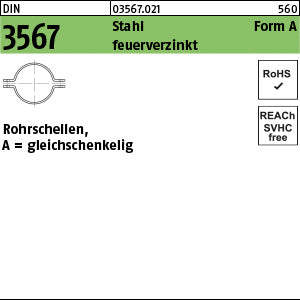 DIN 3567 Stahl A 22 NW 15 feuerverzinkt Rohrschellenhälften feuerverzinkt - Rohrschellen
