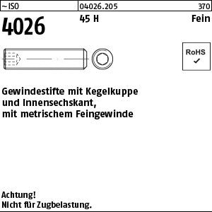 ISO 4026 45 H x 4 - Gewindestifte