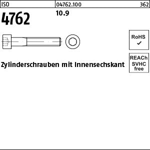 Zylinderschrauben mit Innensechskant - ISO 4762 10.9