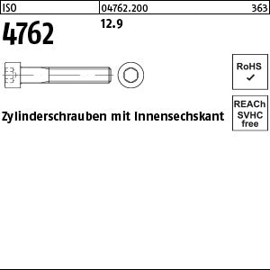 Zylinderschrauben mit Innensechskant - ISO 4762 12.9