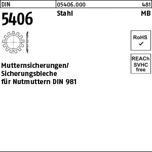 DIN 5406 Stahl MB 0 für DIN 981 - Sicherungsbleche