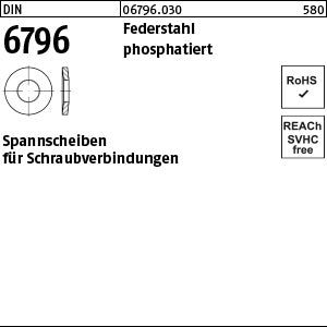 DIN 6796 Federstahl phosphatiert - Spannscheiben