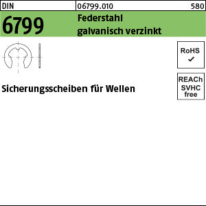 DIN 6799 Federstahl galvanisch verzinkt - Sicherungsscheiben