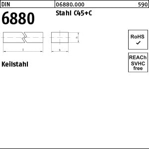 DIN 6880 Stahl (C45+C) x 1000 - Keilstahl