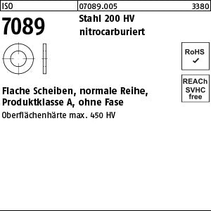 ISO 7089 Stahl 12 x 2, 5 200 HV, nitrocarburiert - Flache Scheiben