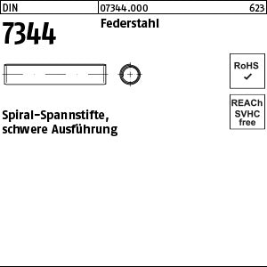 DIN 7344 Federstahl - Spiral-Spannstifte