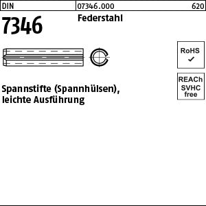 DIN 7346 Federstahl - Spannstifte