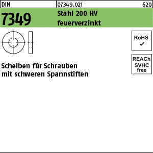 DIN 7349 Stahl HV 8, 4 feuerverzinkt - Scheiben
