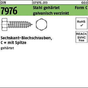 DIN 7976 Stahl -C galvanisch verzinkt passiviert - Blechschrauben