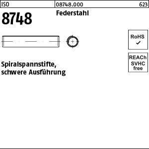ISO 8748 Federstahl - Spiralspannstifte