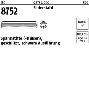 ISO 8752 Federstahl - Spannstifte
