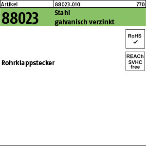 Rohrklappstecker Stahl x 22 galvanisch verzinkt - Rohrklappstecker