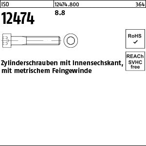 ISO 12474 8.8 x 12 - Zylinderschrauben